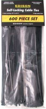 Cable Ties, Assorted Cable Tie Sets Black, EDI5153000K