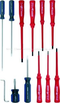 COMBINED & FLUTED HANDLE SCREWDRIVER SET - KEN5725920K