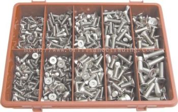 A2 Stainless Steel CSK Socket Screw Kit - Metric, QFT6154410K