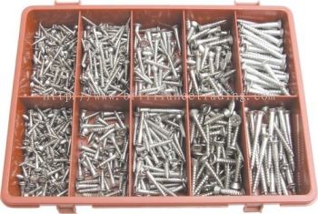 A2 Stainless Steel Pozi CSK Woodscrew Kit - Metric, QFT6154430K