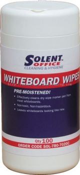 Whiteboard Wipes - Tub 100, SOL7807020C