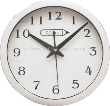 Clock, White Wall Clock 10", OFI8230030K