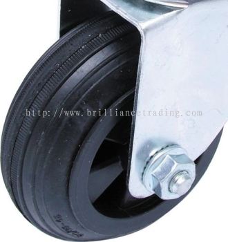 Castors, Black Rubber Tyre Wheel Only 125mm ATL9455630K