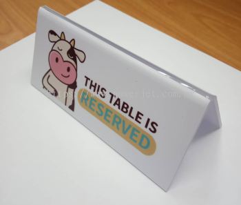 Acrylic Table Reserve Sign - Restaurant Cafe