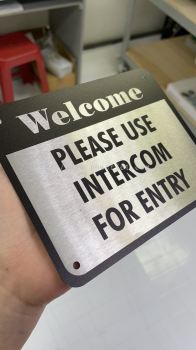 UV Direct Print on Stainless Steel Door Signage