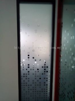 Glass Door Frosted Sticker with Pattern Design