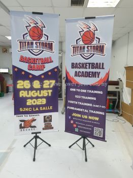 Sports Academy Tripod Stand Banner