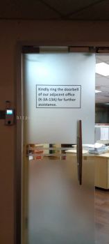 Glass door sticker for office