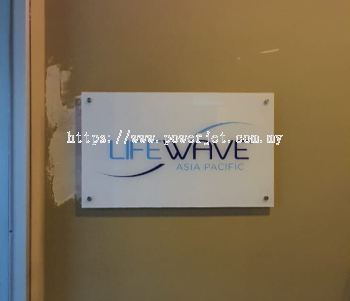 Acrylic Signage with Sticker and Bolts and Nuts