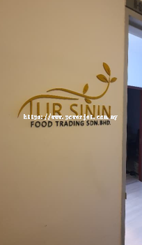 3D Acrylic Signage with Company Name on Wall