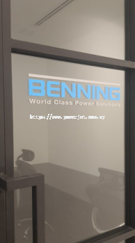 Customised Company's Name Sticker on Glass