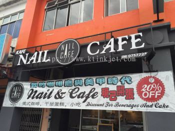 NAIL CAFE 3D PP Board Signboard