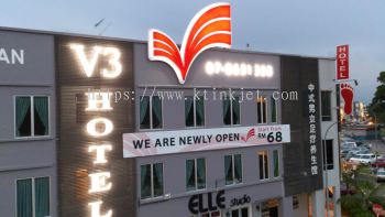V3 Hotel 3D Light Box Signboard