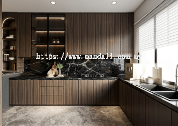 Dry Kitchen - Erica Residence @ Semi Detached | Interior Design in Selangor & KL Now