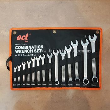 08-24mm ECT 61-SS103 14pcs Combination Wrench Set ID37730