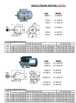 Single Phase Electric Motor ( JY / YC ) 32023PAGE2