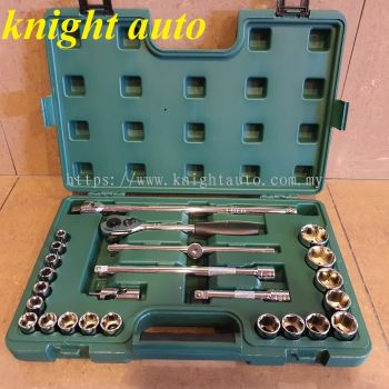 Sata 09061 Socket Wrench Set 1/2DR 6PT 25Pcs ID33178