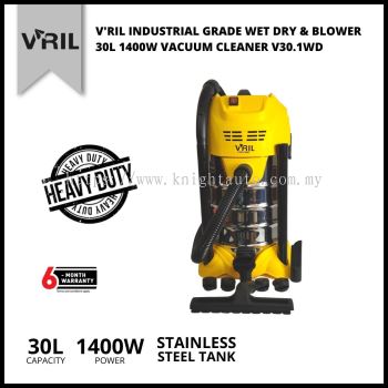V'RIL VRIL Industrial Grade 2in1 Wet & Dry 30L 1400W Vacuum Cleaner V30.1WD | 6 Months Warranty
