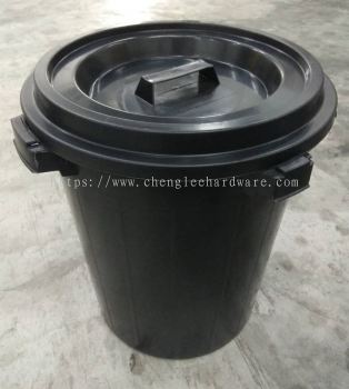 000290 12GAL BLACK DUSTBIN WITH COVER