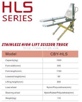 Stainless High Lift Scissor Truck
