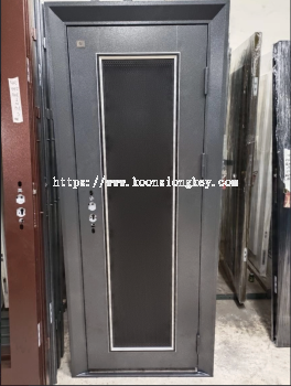 ASIA SAFETY DOOR 35X7 BLUE CR411 BLACK LH