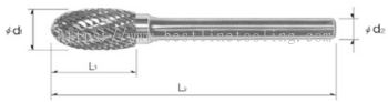 Rotary Burrs - Oval Shape (Form E)