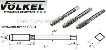 Hand Taps - Left Hand (BSW) - DIN 352 HSS-G