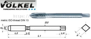 Machine Taps - Spiral Point (M) - ISO 529 HSS-G Tolerance 2B