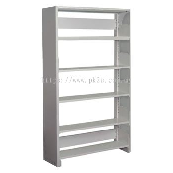 SSLS-5L-SP-G1 - Single Sided Library Shelving With Steel Panel (5 Shelves)
