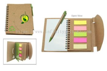 E011 Eco Sticky Notes Pad with Recycle Paper Pen_NEW