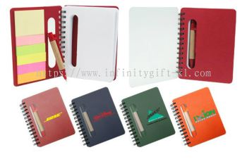 E028 Eco Sticky Notes Pad with Recycled Paper Pen