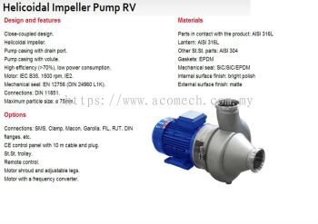 Helicoidal Impeller Pump RV