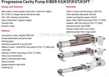 Progressive Cavity Pump KIBER KS/KSF/KST/KSFT