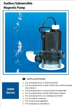 Sealless Submersible Magnetic Pump