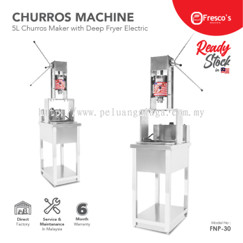 5L Churros Maker Machine With Deep Fryer Electric