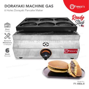 Gas Powered Dorayaki Waffle Maker Gas Six Holes