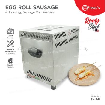 Mesin Sostel Gas Egg Roll Sausage 6 Holes