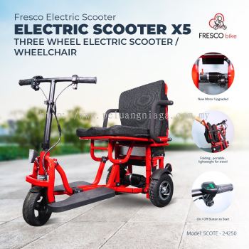 Fresco Electric Scooter X5 | Three Wheel Electric Scooter / Wheelchair