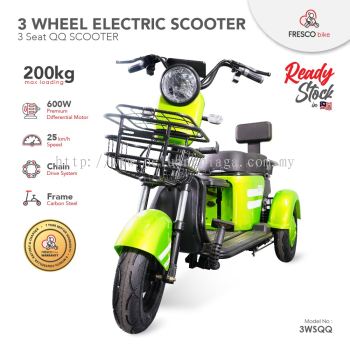3 Wheel Electric Scooter OKU 3 Seat QQ SCOOTER