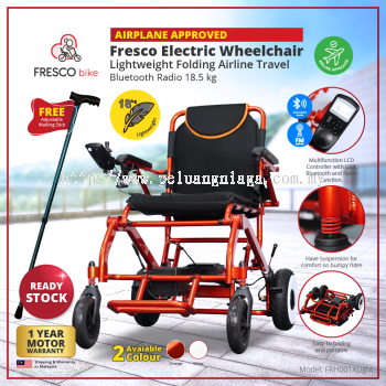 Fresco Electric Wheelchair Lightweight Aluminum Motorized Wheelchair