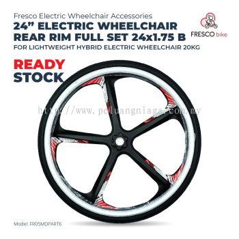 24 Electric Wheelchair Rear Rim Full Set 24x1.75 B