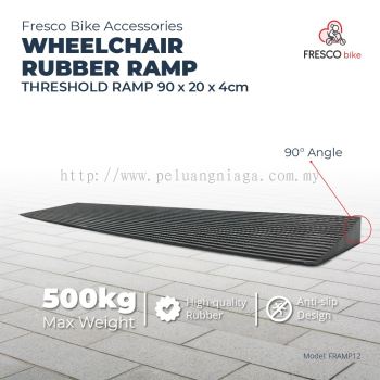 Wheelchair Rubber Threshold Ramp 90 x 20 x 4cm