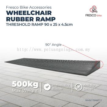 Wheelchair Rubber Threshold Ramp 90 x 25 x 4.5cm