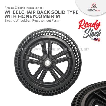 Back Solid wheelchair Tyre With Honeycomb Rim 12.5 inch