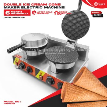 Waffle Ice Cream Cone Double Maker Machine