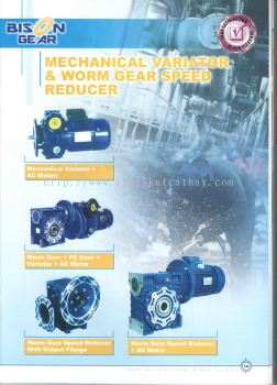 Bison Mechanical Variator & Worm Gear Speed Reducer, Cyclo Gear with Input Shaft