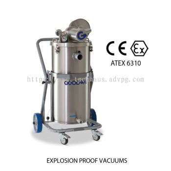 VAC-EX-AV-25SS – Large Volume Industrial Wet/Dry Explosion Proof Vacuum, Air Powered