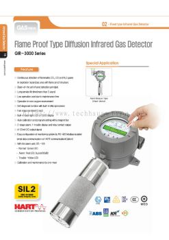 GIR-3000 SERIES FLAME PROOF TYPE DIFFUSION INFRARED GAS DETECTOR