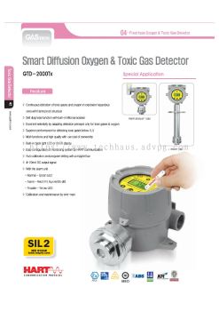 GTD-2000TX SMART DIFFUSION OXYGEN & TOXIC GAS DETECTOR