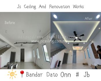 Cornices ceiling Design #BandarDatoOnn. #Jb # included wiring Job And Installation. Led Downlight. Welcome To inquiry abouts us tq